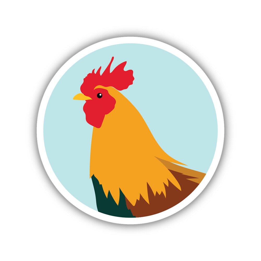 Stickers Northwest, 3", Sticker, Rooster Circle